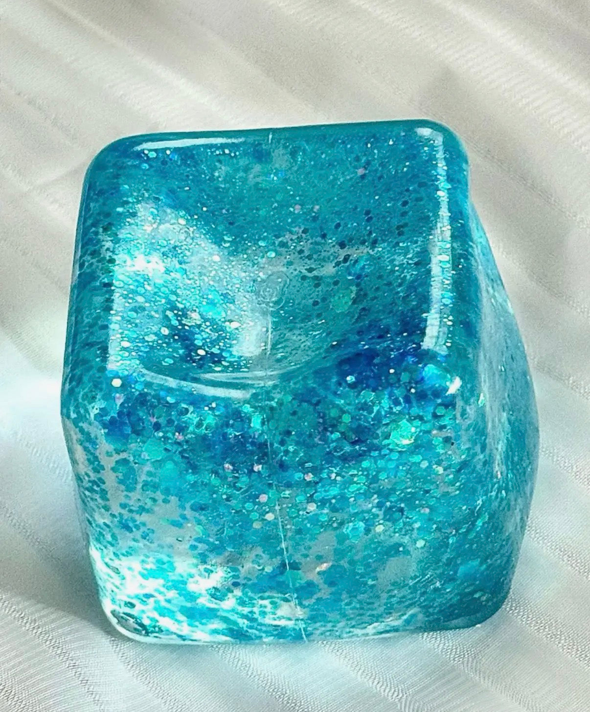 Blue Squishy Cube
