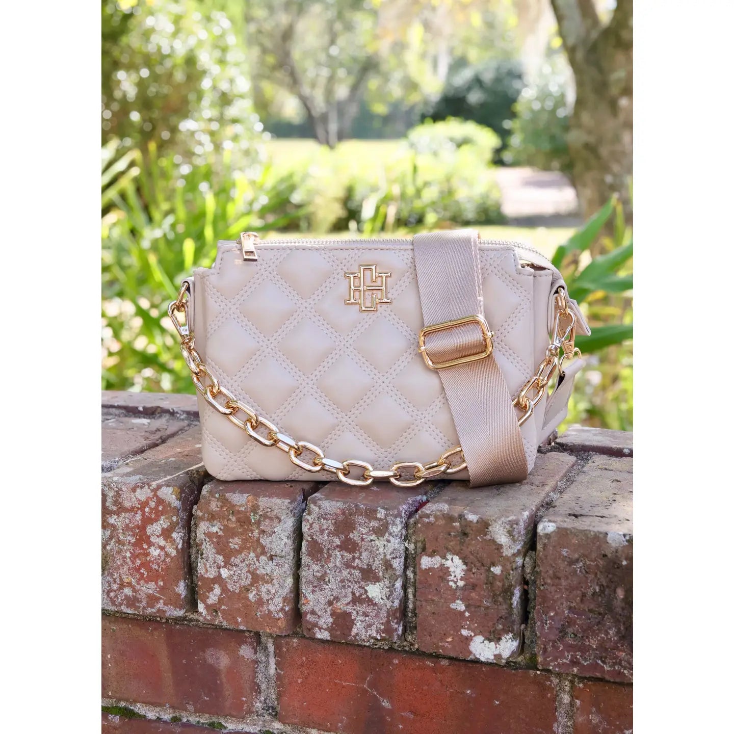 Nude Quilted Crossbody