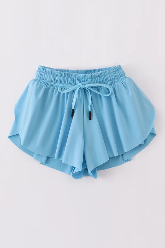 Blue Girl's Butterfly Shorts