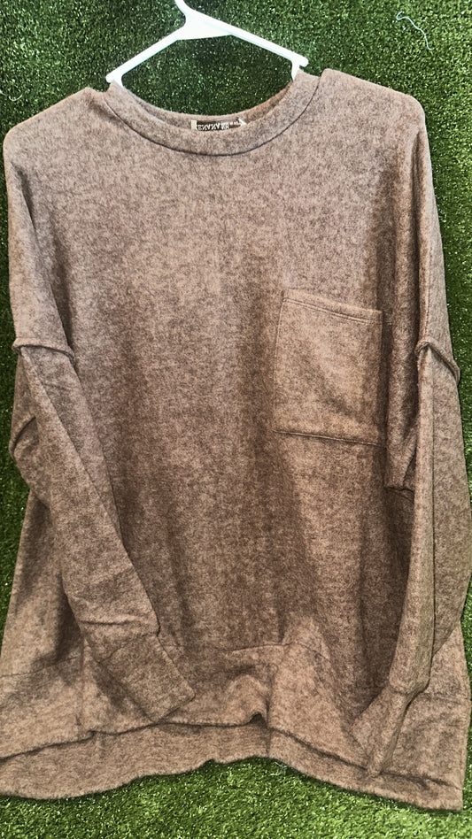 Zenana Brown Sweater
