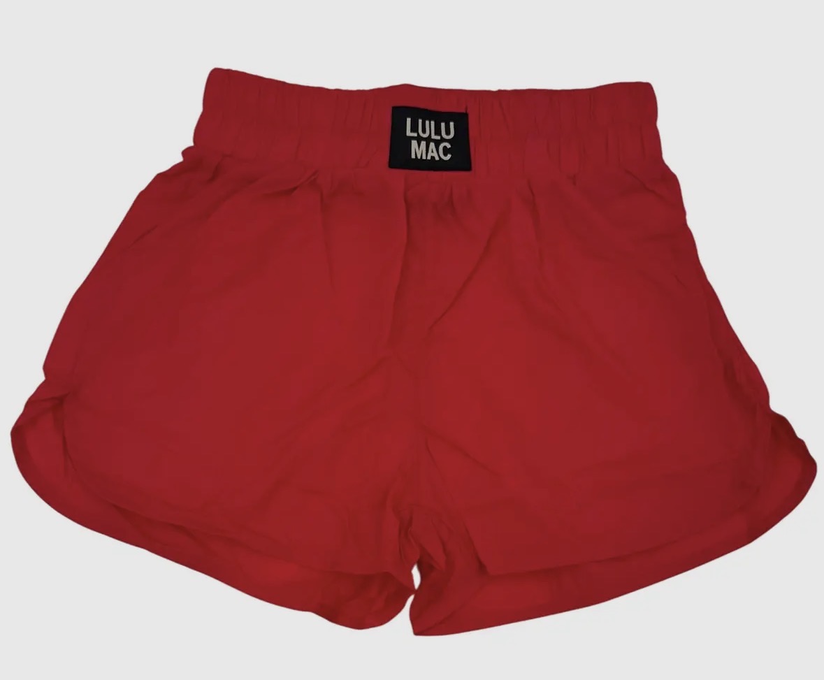 Red LULU MAC Shorts