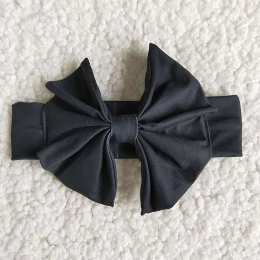 BLACK HEADBAND BOW