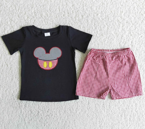 Boys Mickey Embroidered Set