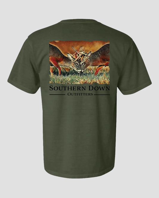 Mens Southern Down Outfitters Bucks Fighting Tshirt