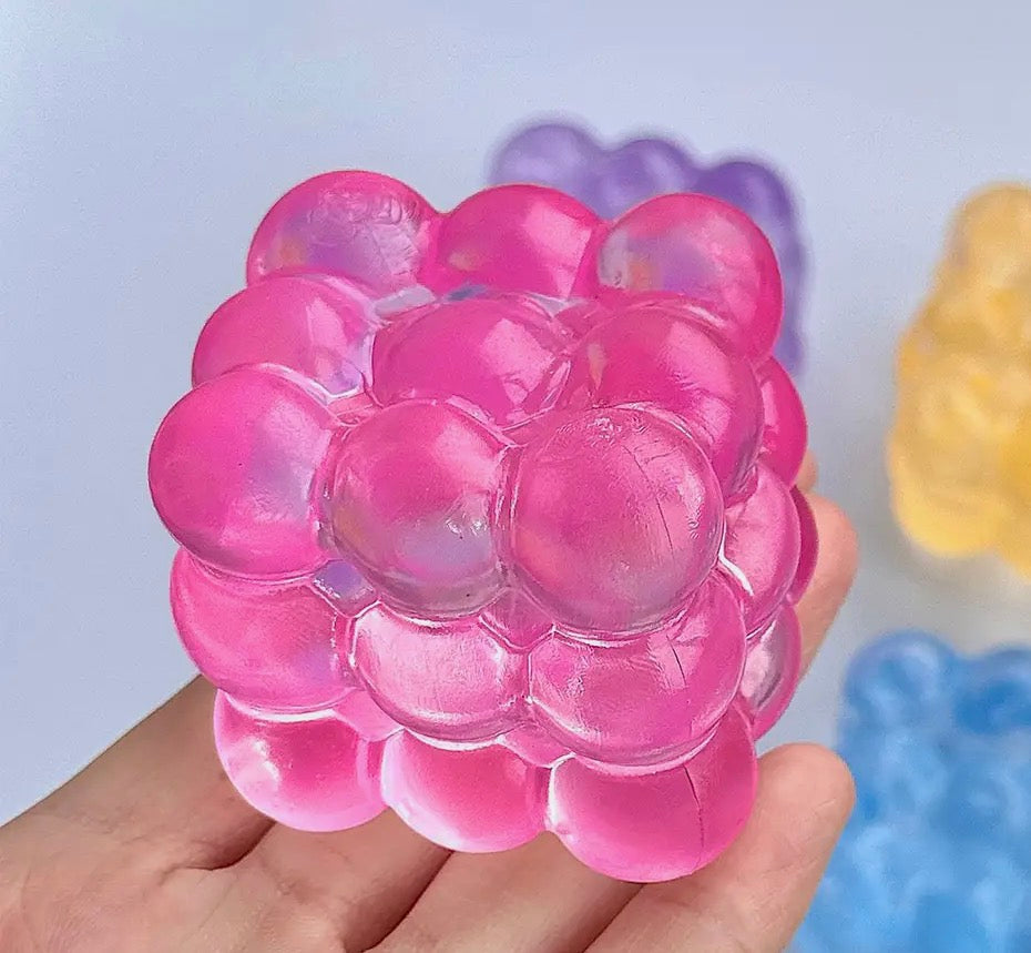 Pink Bubble Cube Squishy