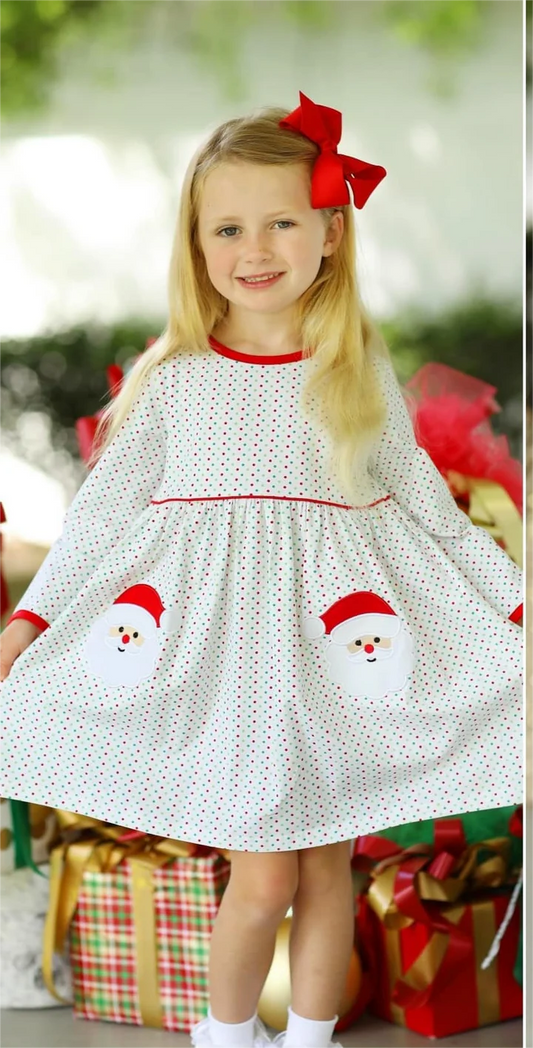 Christmas Embroidered Santa Dress