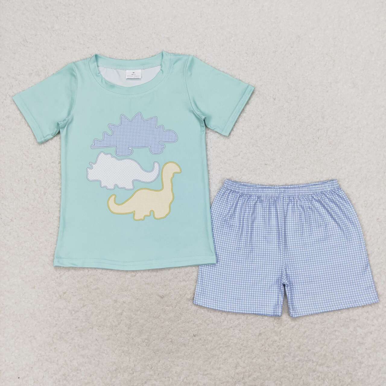 Boys Dino Embroidered Set