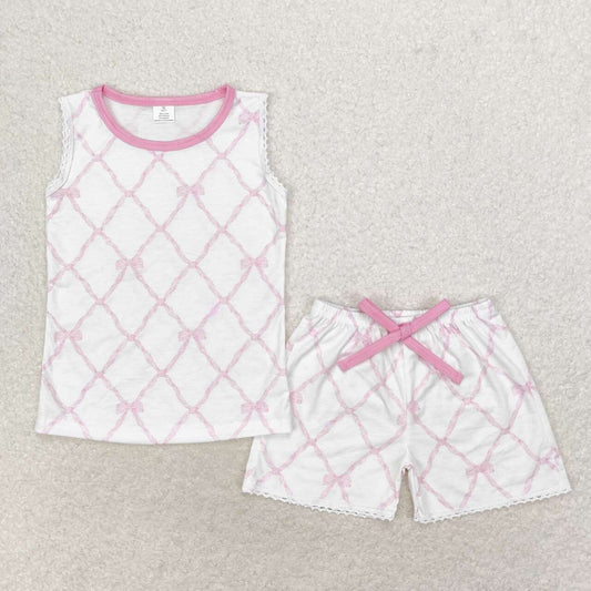 Girls Bow Bamboo two piece