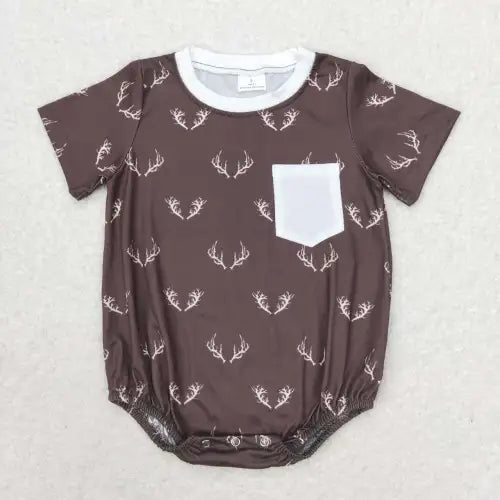 Boys Deer Antler T-Shirt Onesie