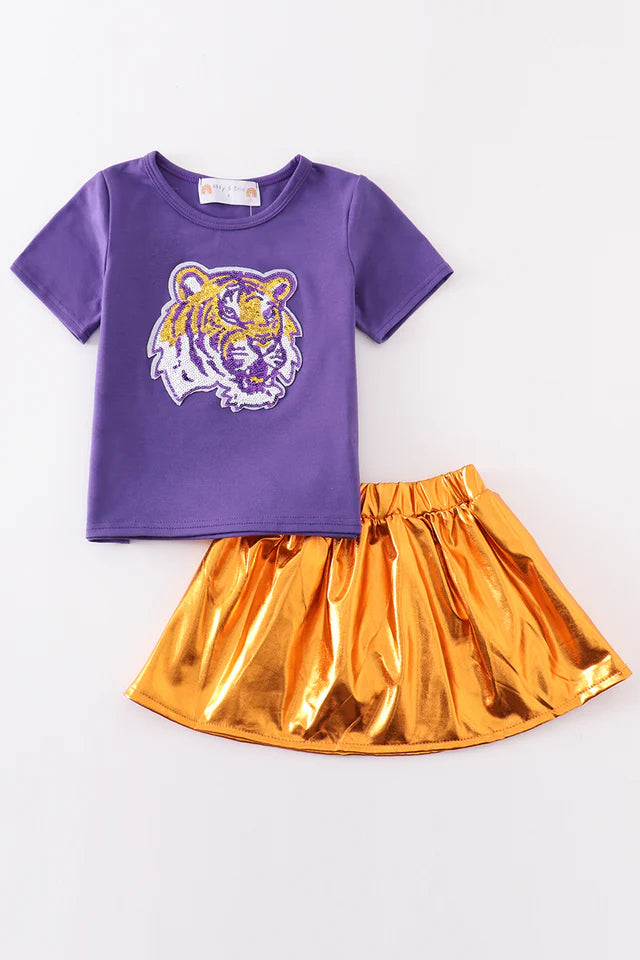 Geaux Tigers Girl's Skort Set