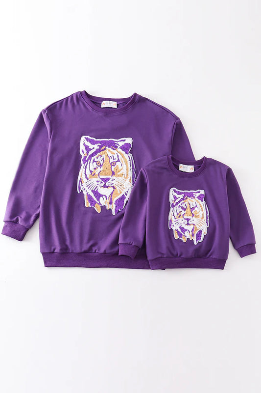 Mommy & Me Tiger Sequin Sweatshirt