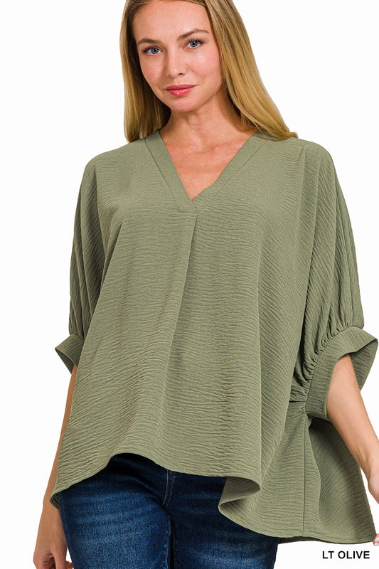 Airflow V-Neck Puff Sleeve