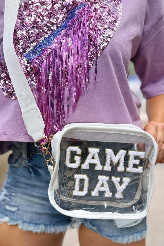 White Gameday Crossbody