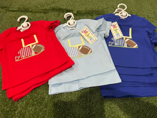 JellbyBean Embroidered Football T-Shirts